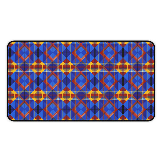Colorful Geometric Desk Mat - Stylish Work & Gaming Surface