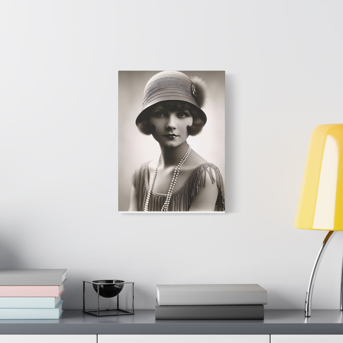 Vintage 1920s Flapper Portrait Canvas