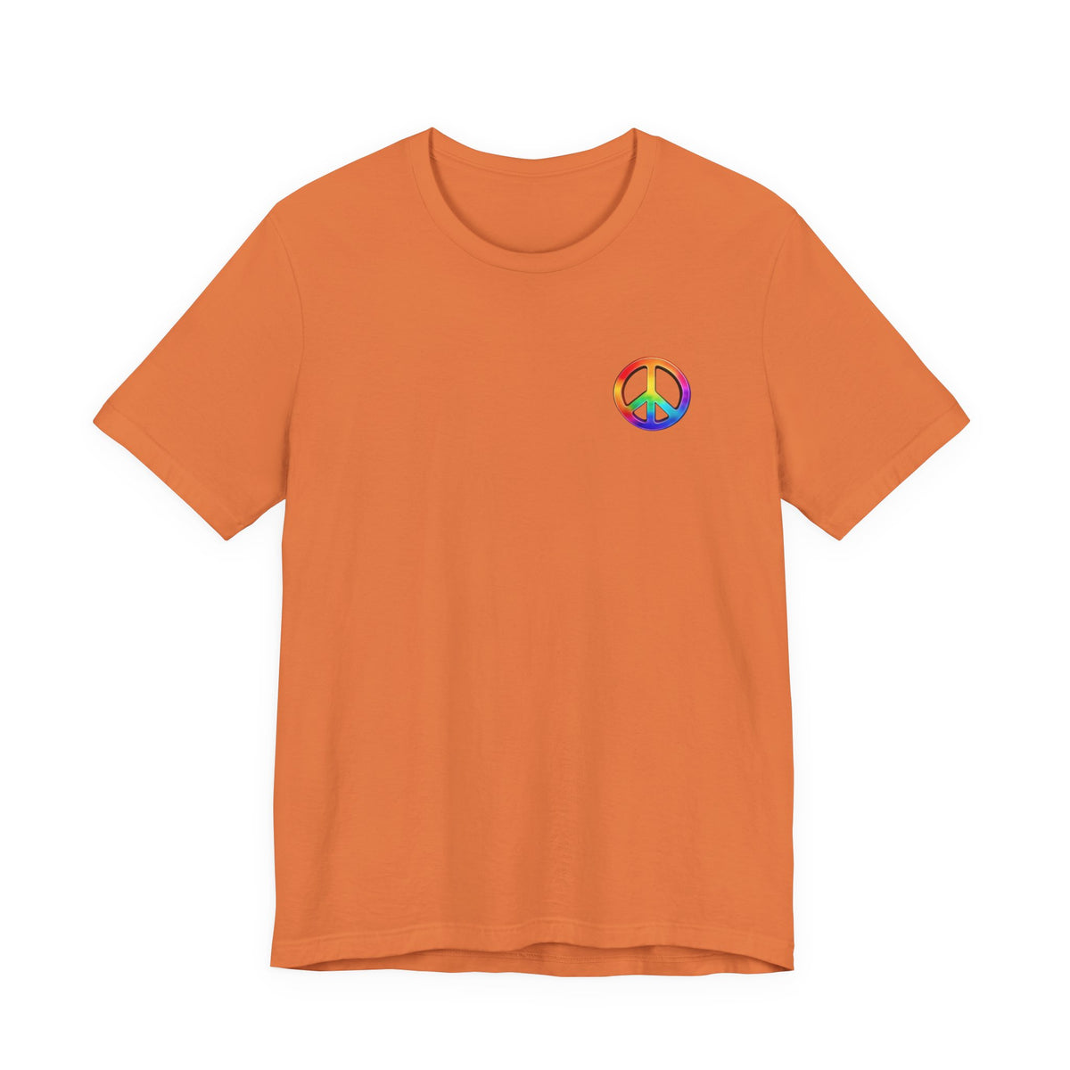 Peace Sign Tie-Dye Tee — Rainbow Hippie Peace Symbol T-Shirt