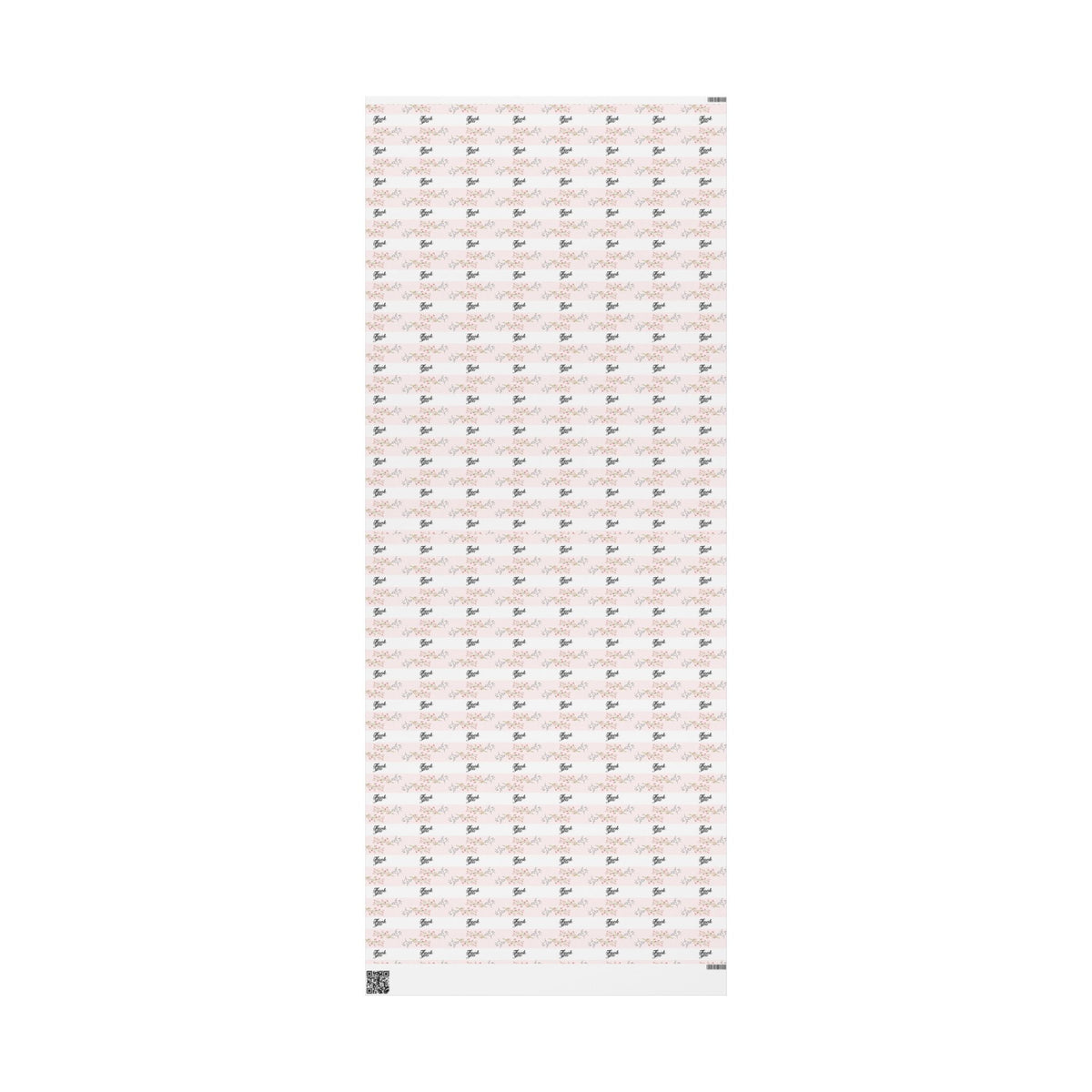 Floral Pink Thank you Wrapping Paper Roll