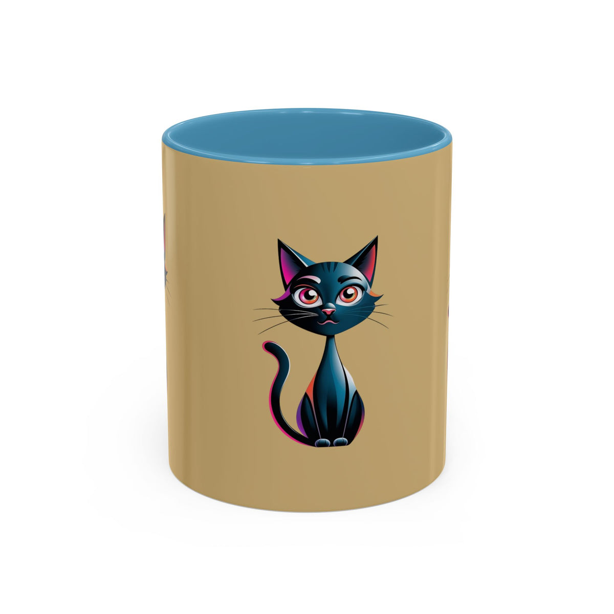 Cute Cat Accent Coffee Mug - Perfect for Cat Lovers, Gift for Birthdays, Home Decor, Animal Enthusiasts, Fun Kitchenware