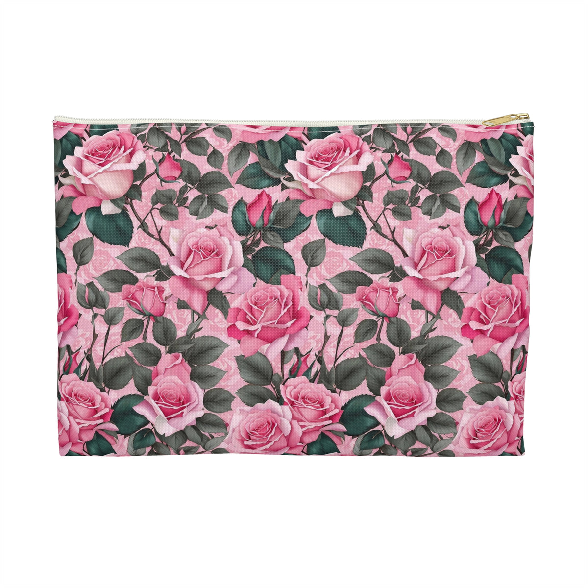 Floral Accessory Pouch - Perfect for Travel, Makeup, and Organizing, Gifts for Her, Bridal Accessories, Rose Pattern Clutch
