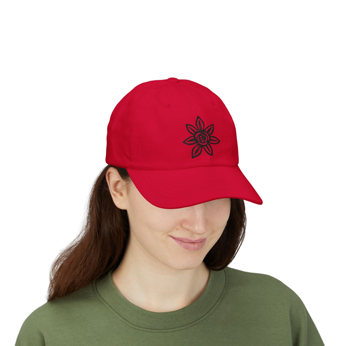 Classic Embroidered Dad Cap | Floral Design Hat | Unisex Casual Cap | Perfect Gift for Dad | Summer Accessory | Streetwear
