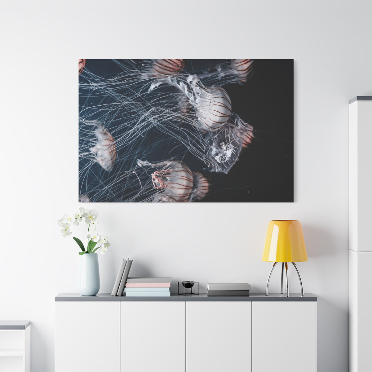 Jellyfish Swarm Matte Stretched Canvas