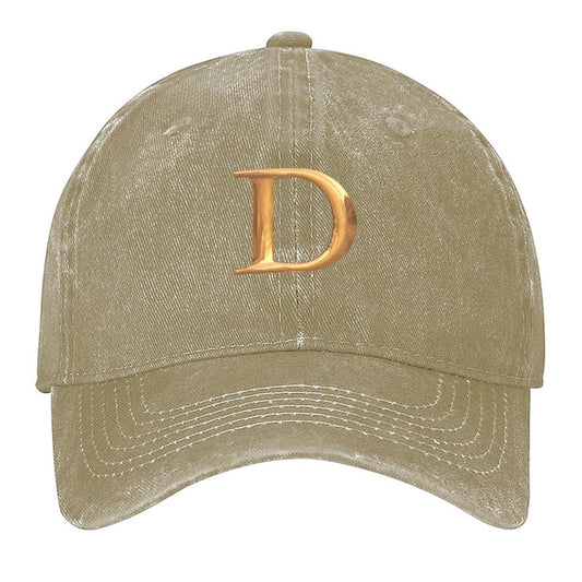 Cotton Vintage Washed Denim Baseball Cap (Front Printing)