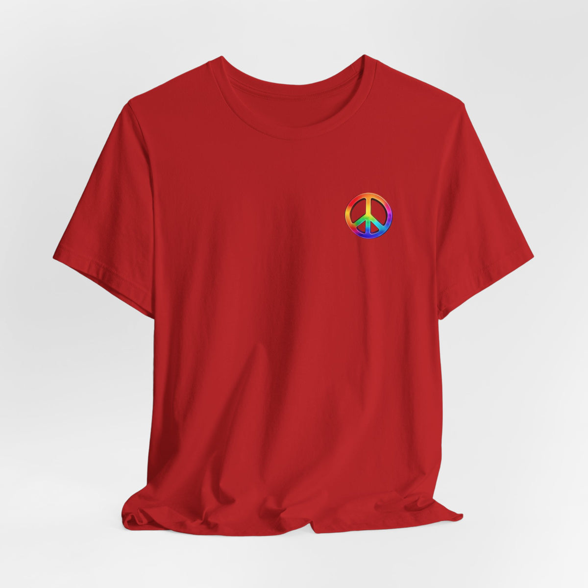 Peace Sign Tie-Dye Tee — Rainbow Hippie Peace Symbol T-Shirt