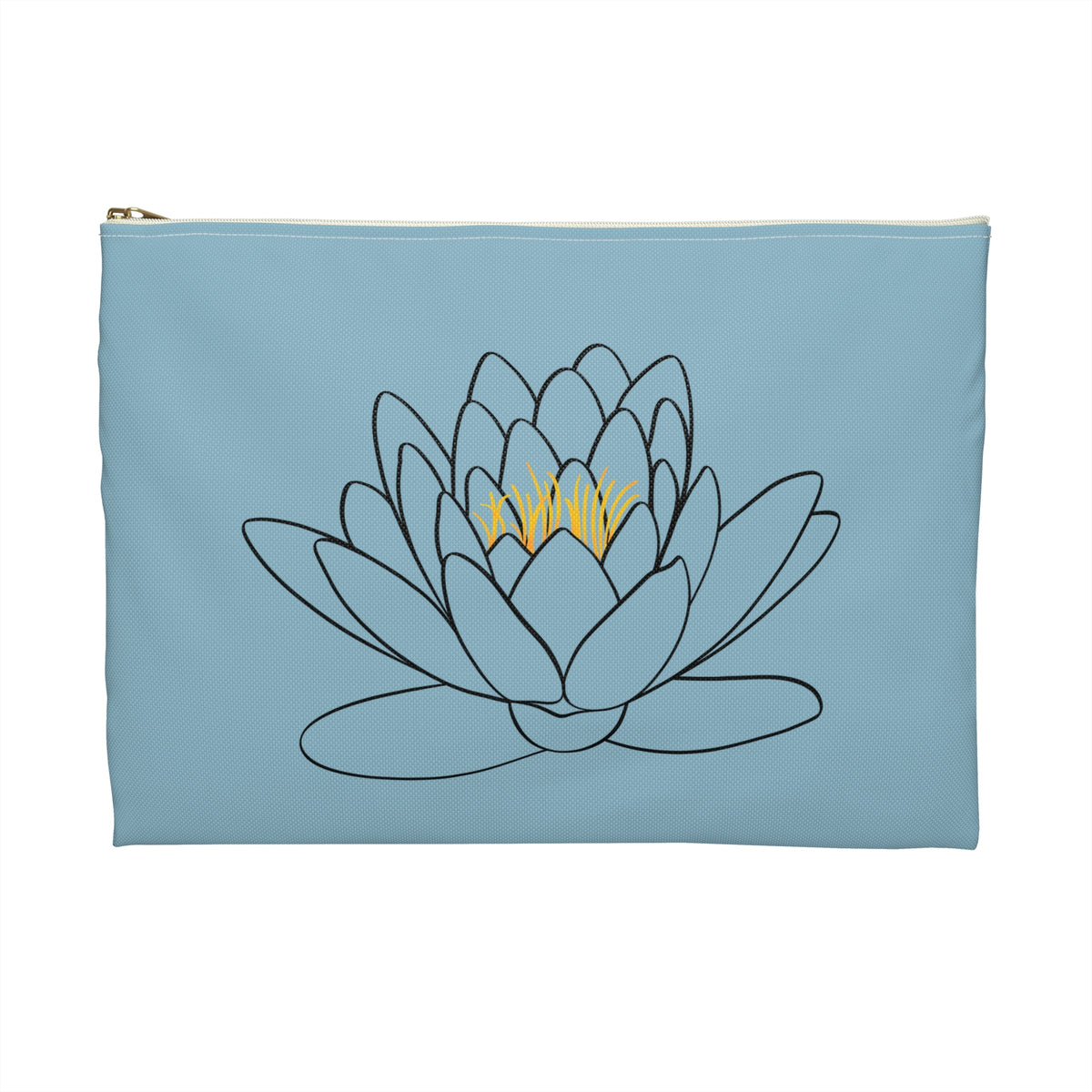 Lotus Pattern Accessory Pouch - Zen Gift for Her, Makeup Bag
