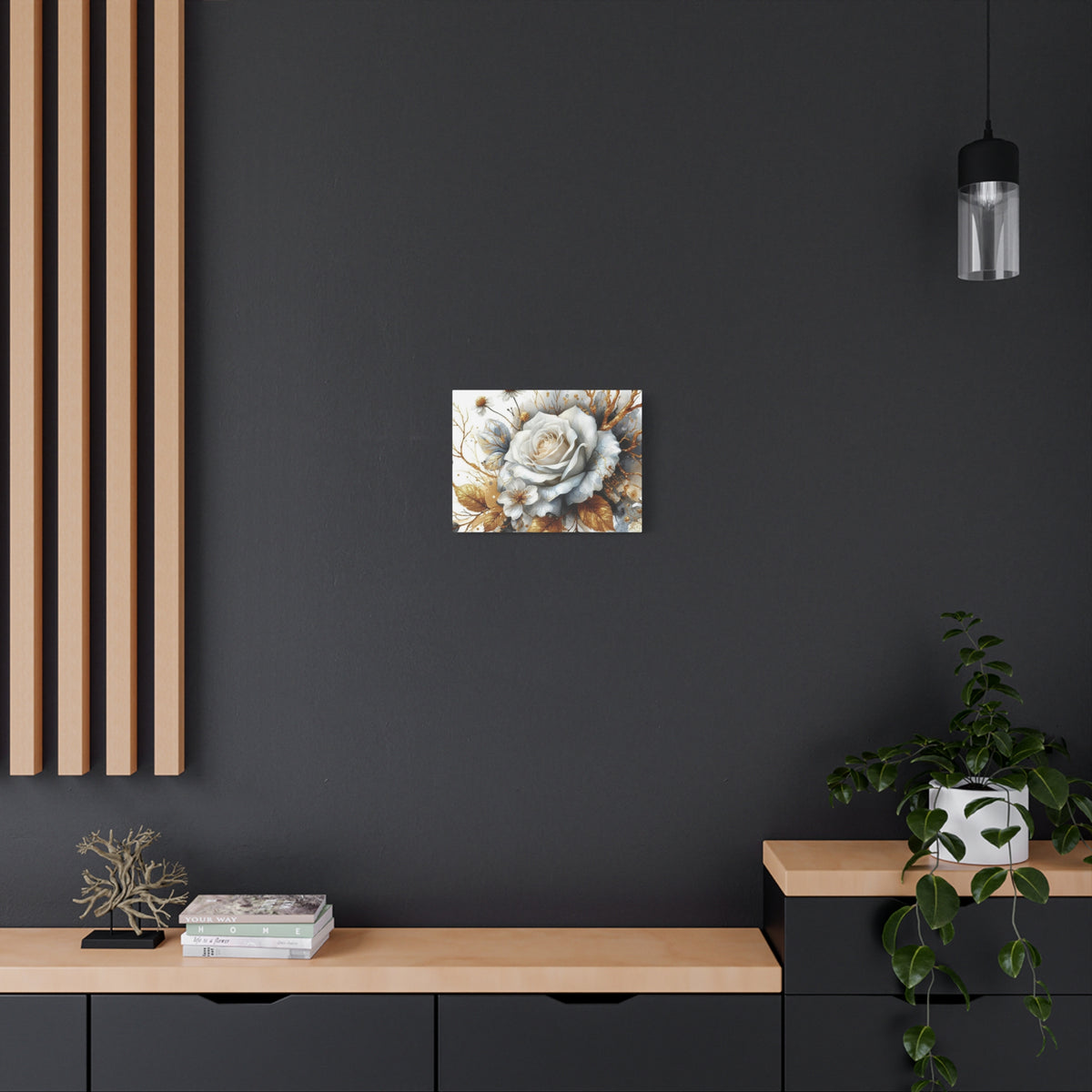 Matte Canvas, Stretched, 1.25" - Gold and Black