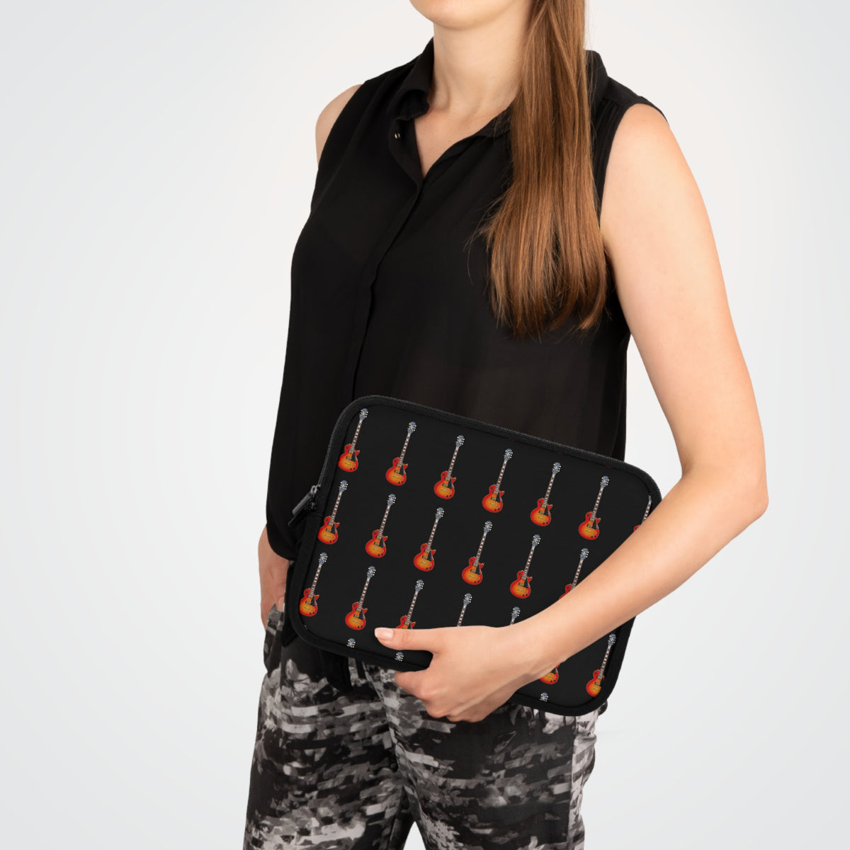 Guitar Pattern Laptop Sleeve | Music Lover Gift