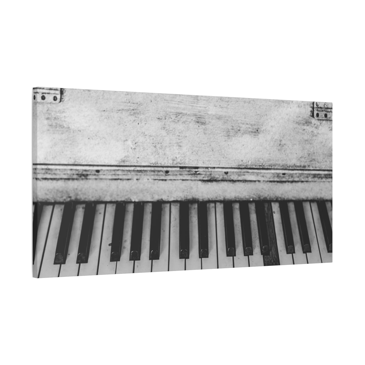Vintage Piano Keys Matte Canvas Print