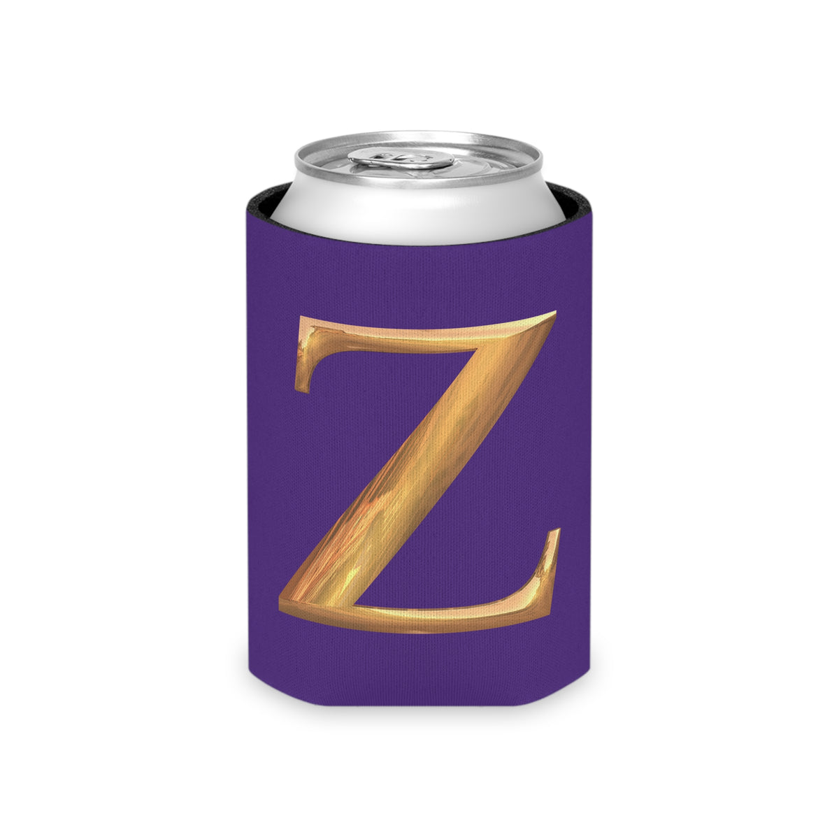 Stylish Monogram Z Can Cooler | Personalized Gift, Party Favor, Tailgate Gear, Outdoor Events, Custom Drink Holder