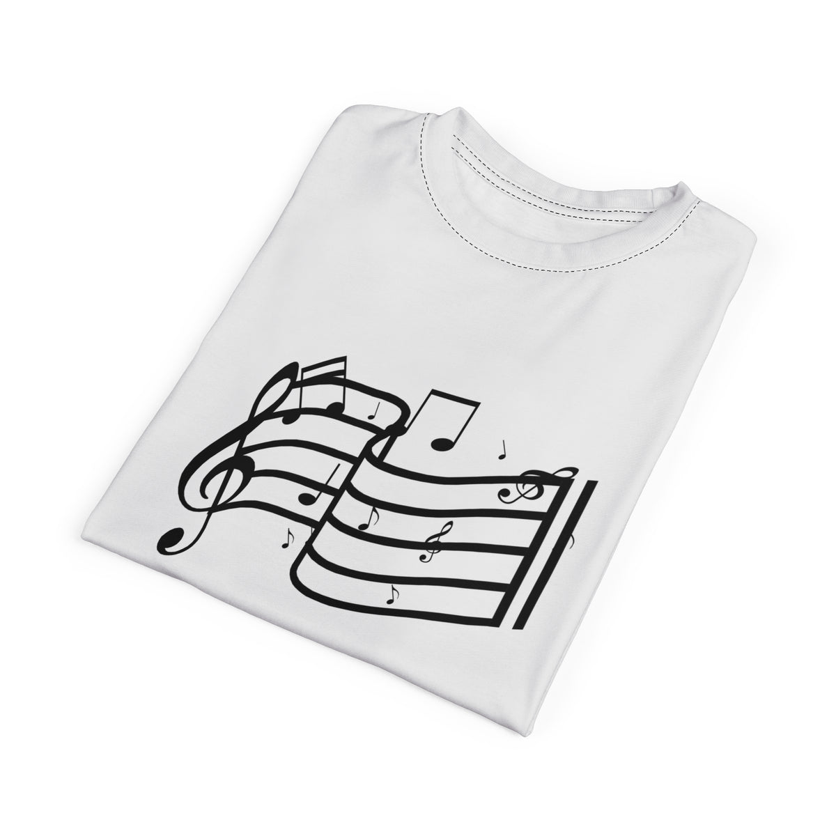 Musical Notes Graphic Tee — Treble Clef Sheet Music T-Shirt