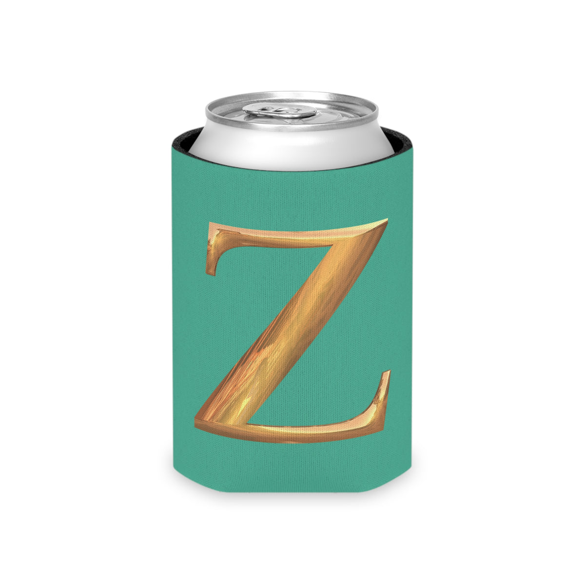 Personalized Monogram "Z" Can Cooler - Stylish Drink Holder for Parties, Weddings, Beach Days, Summer Gatherings, Gifts