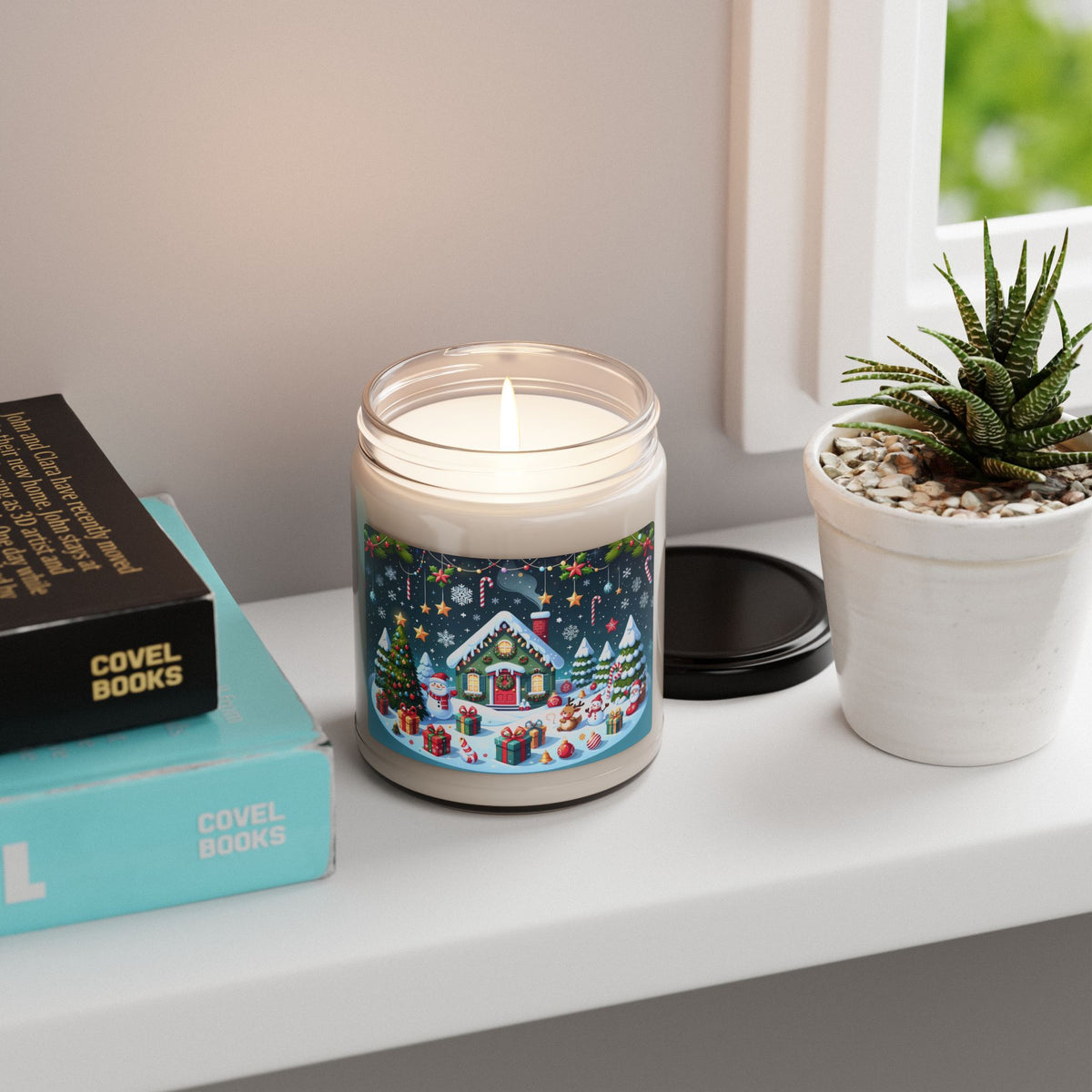 Christmas Cottage Scented Soy Candle — 9oz Holiday Winter Village Fragrance