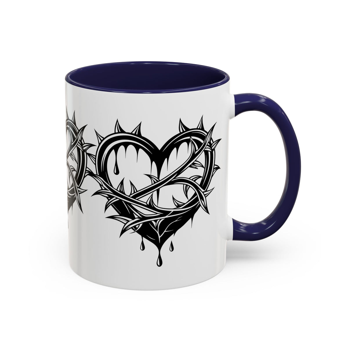 Gothic Heart Mug, Unique Art Coffee Cup for Gifting, Gothic Home Decor, Perfect for Friends, Gothic Style Drinkware