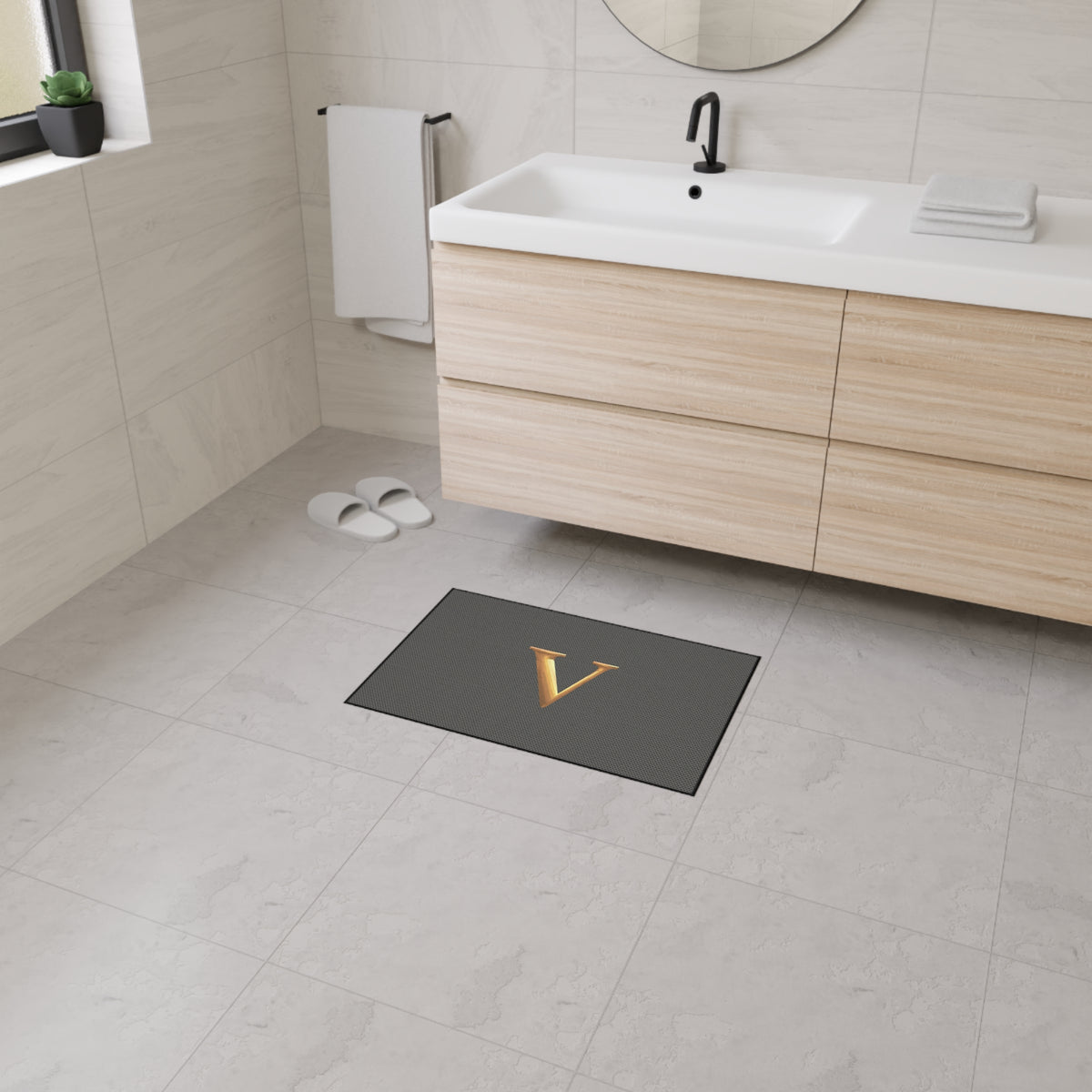 Monogram V Heavy-Duty Floor Mat