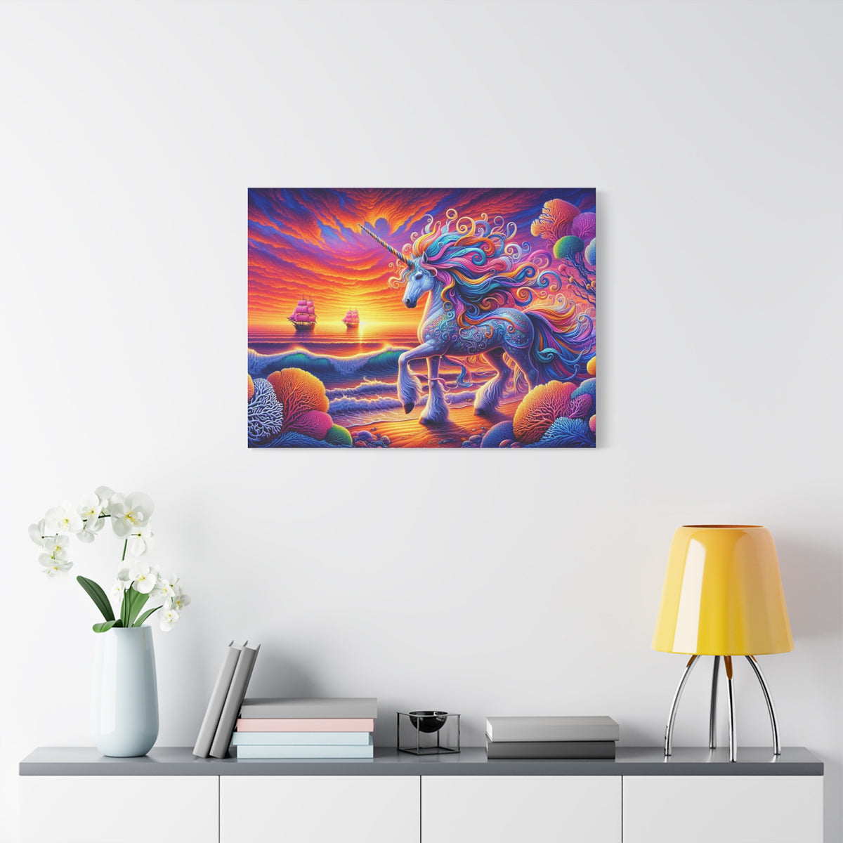 Matte Canvas, Stretched, 1.25" Unicorn