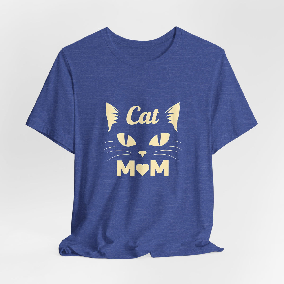 Cat Mom T-Shirt — Cute Cat Face Graphic Tee for Cat Lovers