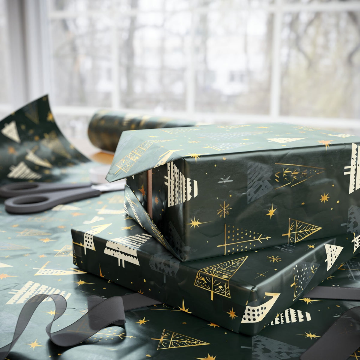Festive Wrapping Paper - Holiday Gift Wrap, Christmas, Birthdays, Eco-Friendly, Special Occasions