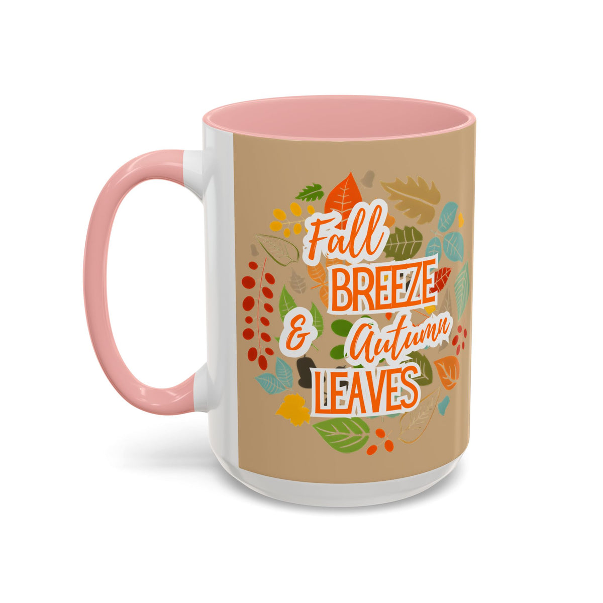 Fall Breeze & Leaves Coffee Mug, Autumn Mug, Seasonal Drinkware, Cozy Kitchen Decor, Perfect Gift for Fall Lovers
