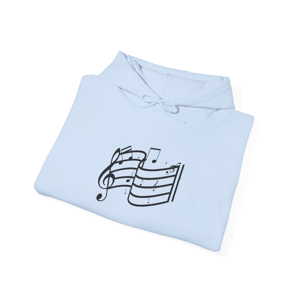 Music Notes Hoodie — Minimal Sheet Music Design