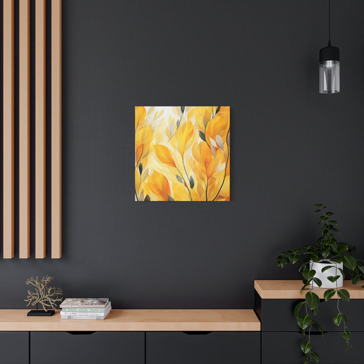 Gorgeous Yellow Matte Canvas Art Print, Stretched, 1.25"