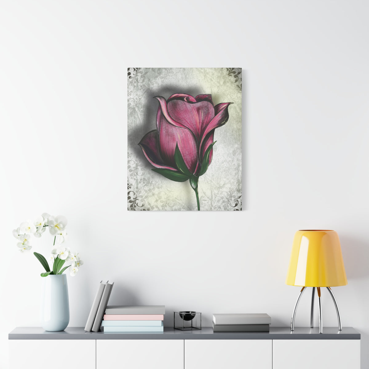 Matte Canvas, Stretched, 1.25" Purple Flowers