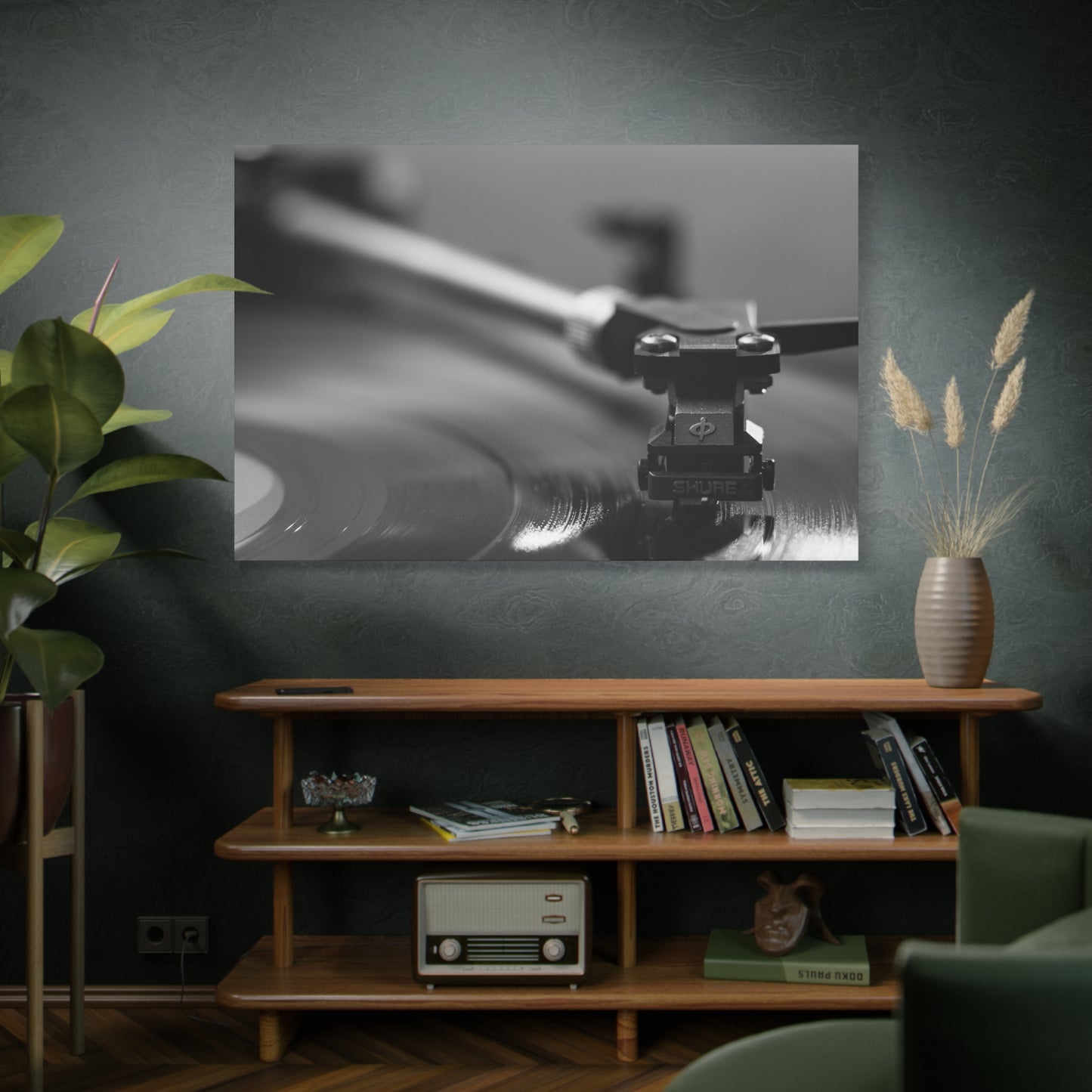 Vinyl Turntable Matte Canvas Print — Stretched 1.25" Wall Art