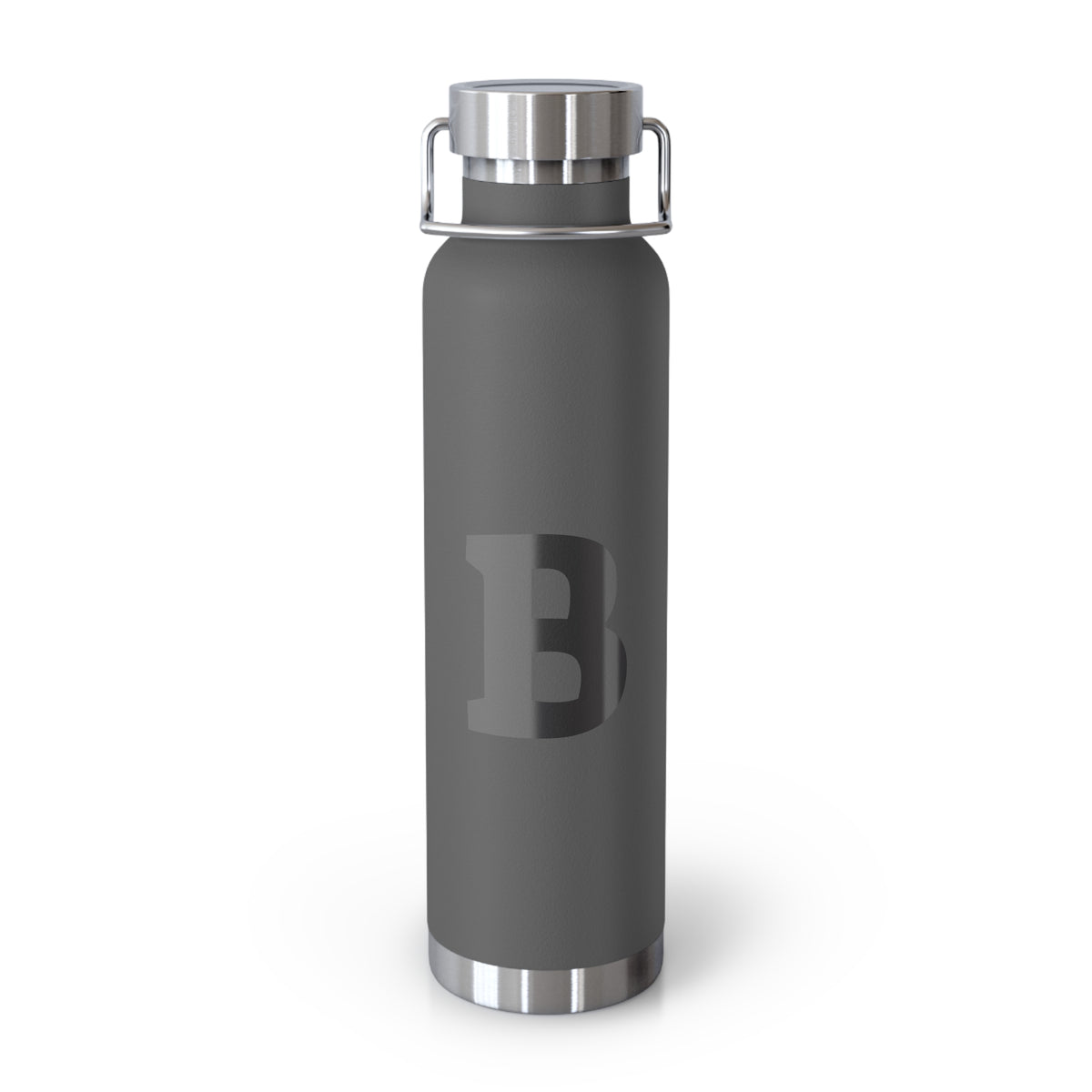 Personalized Copper Insulated Water Bottle, 22oz - "B" Custom Monogram
