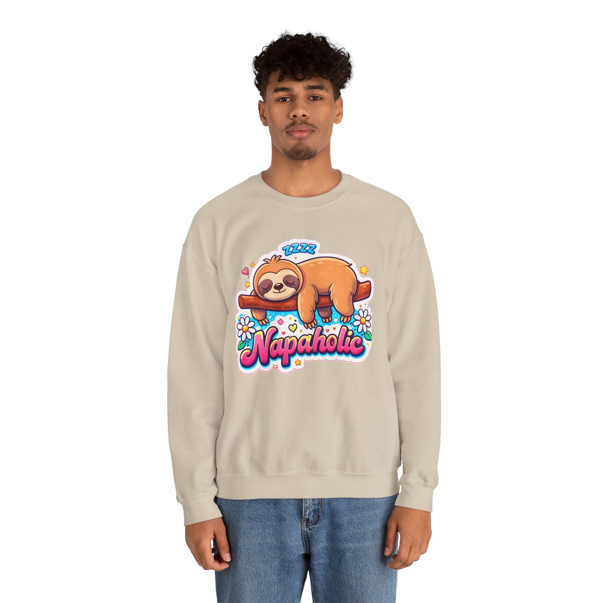 Napaholic Sweatshirt — Cute Sloth Nap Lover Crewneck