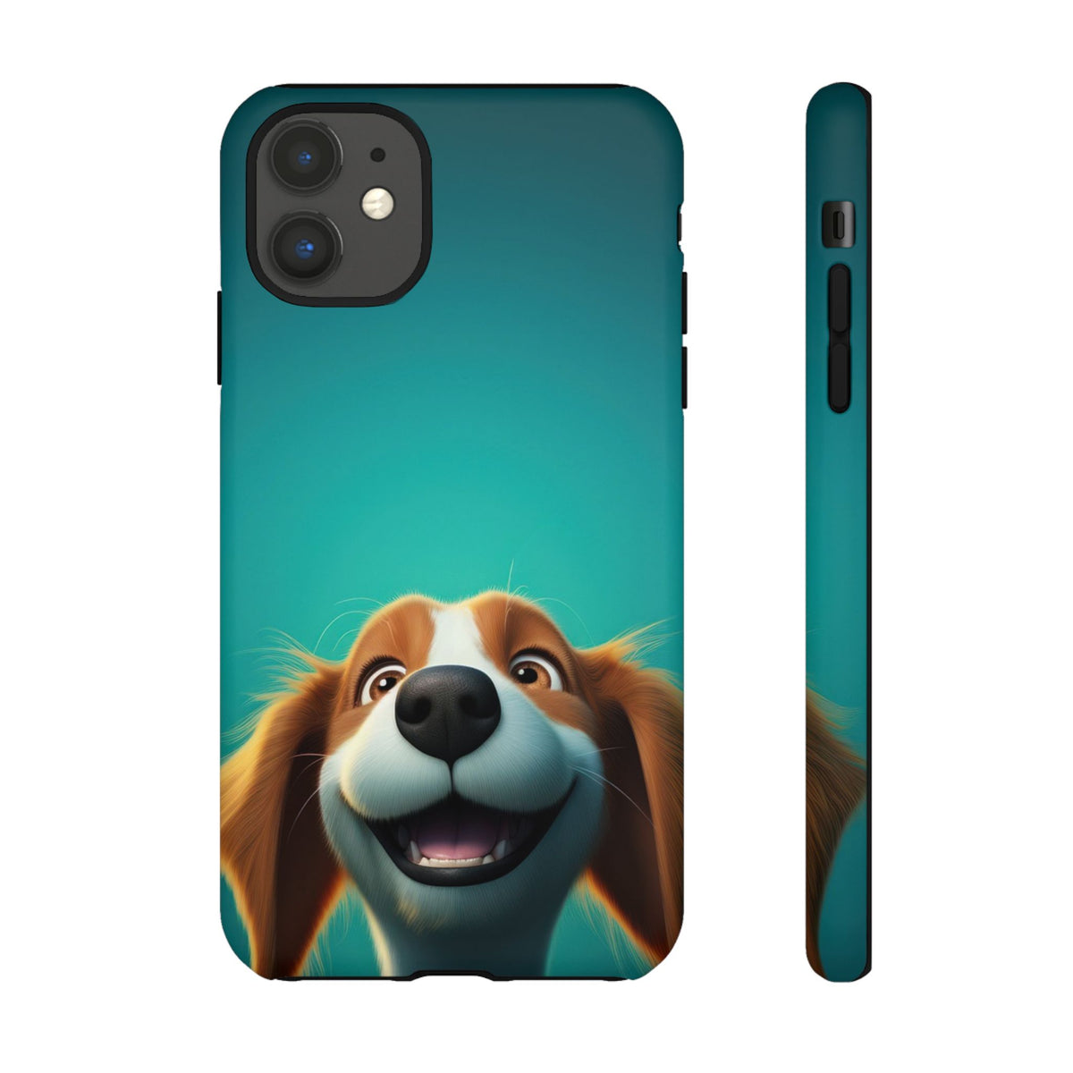 Happy Dog Phone Case — Cute Cartoon Puppy Protective Phone Cover