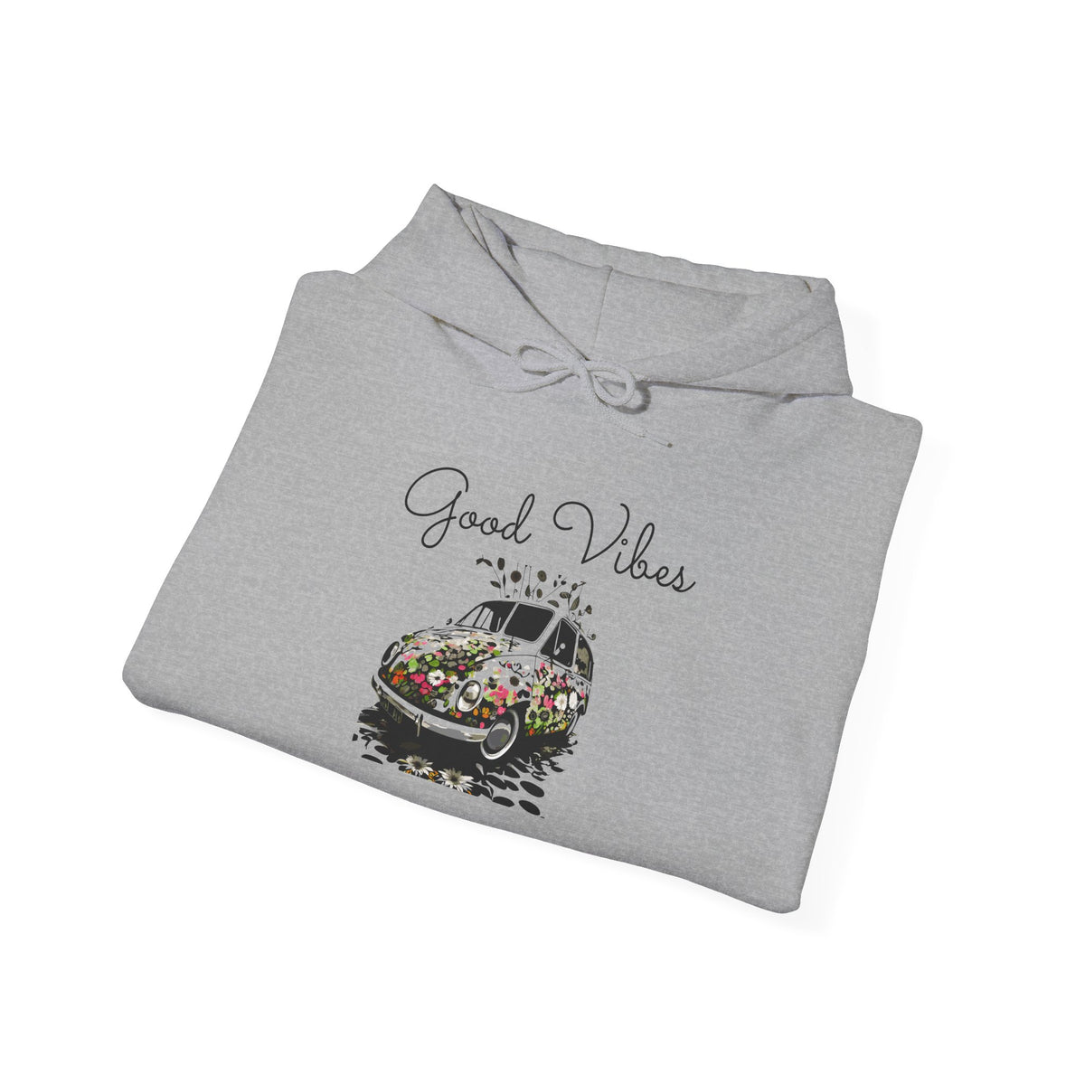 Good Vibes Hooded Sweatshirt - Unisex Heavy Blend, Cozy Gift for Friends, Casual Wear, Summer Outings, Beach Days, Chill Vibes