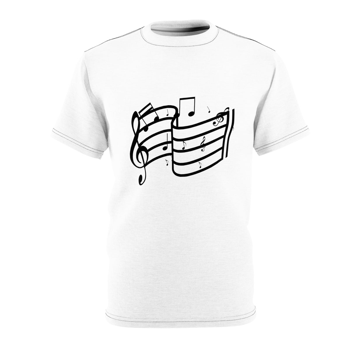 Musical Notes Graphic Tee — Treble Clef Sheet Music T-Shirt
