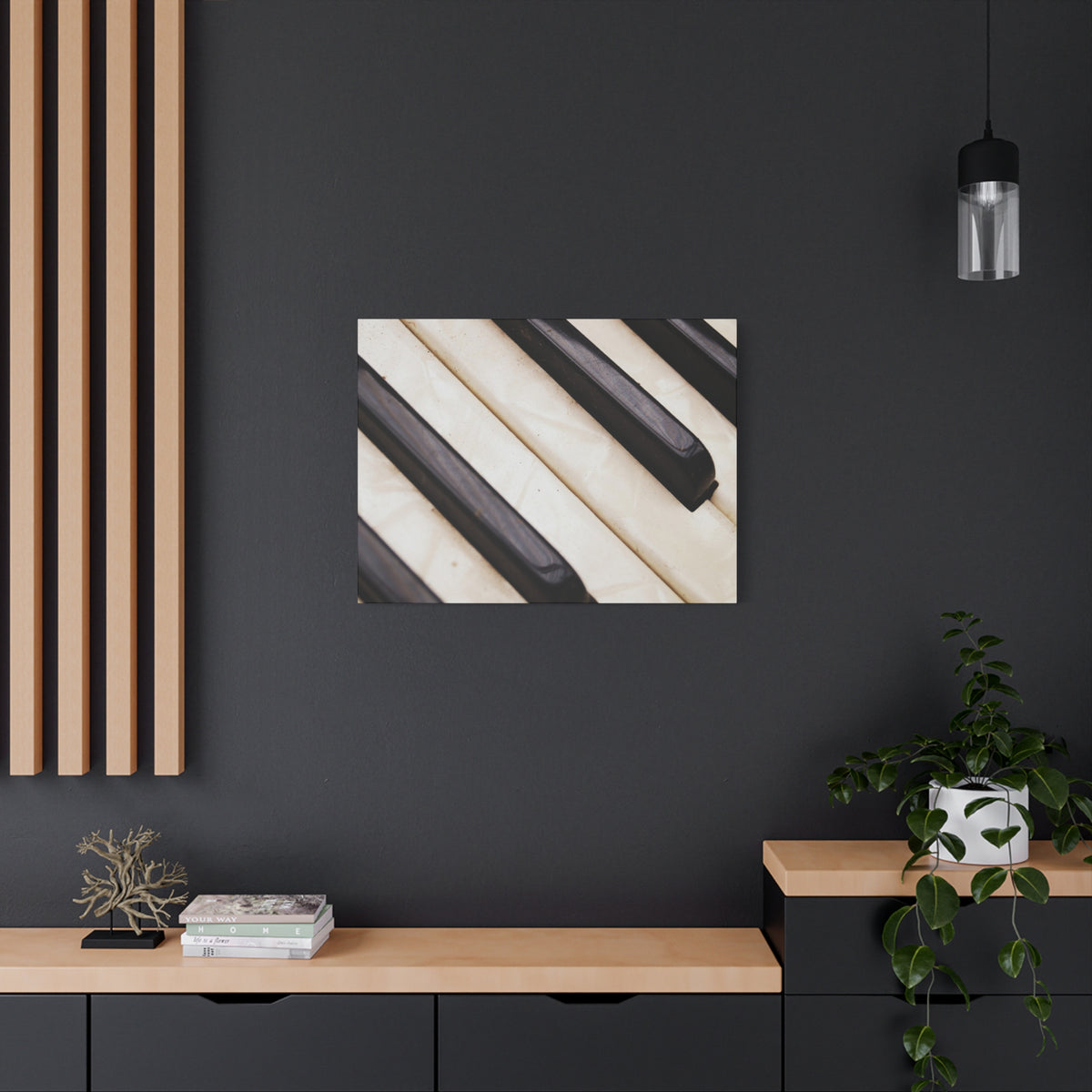 Piano Keys Canvas Wall Art, Music Decor for Home, Perfect Gift for Musicians or Music Lovers