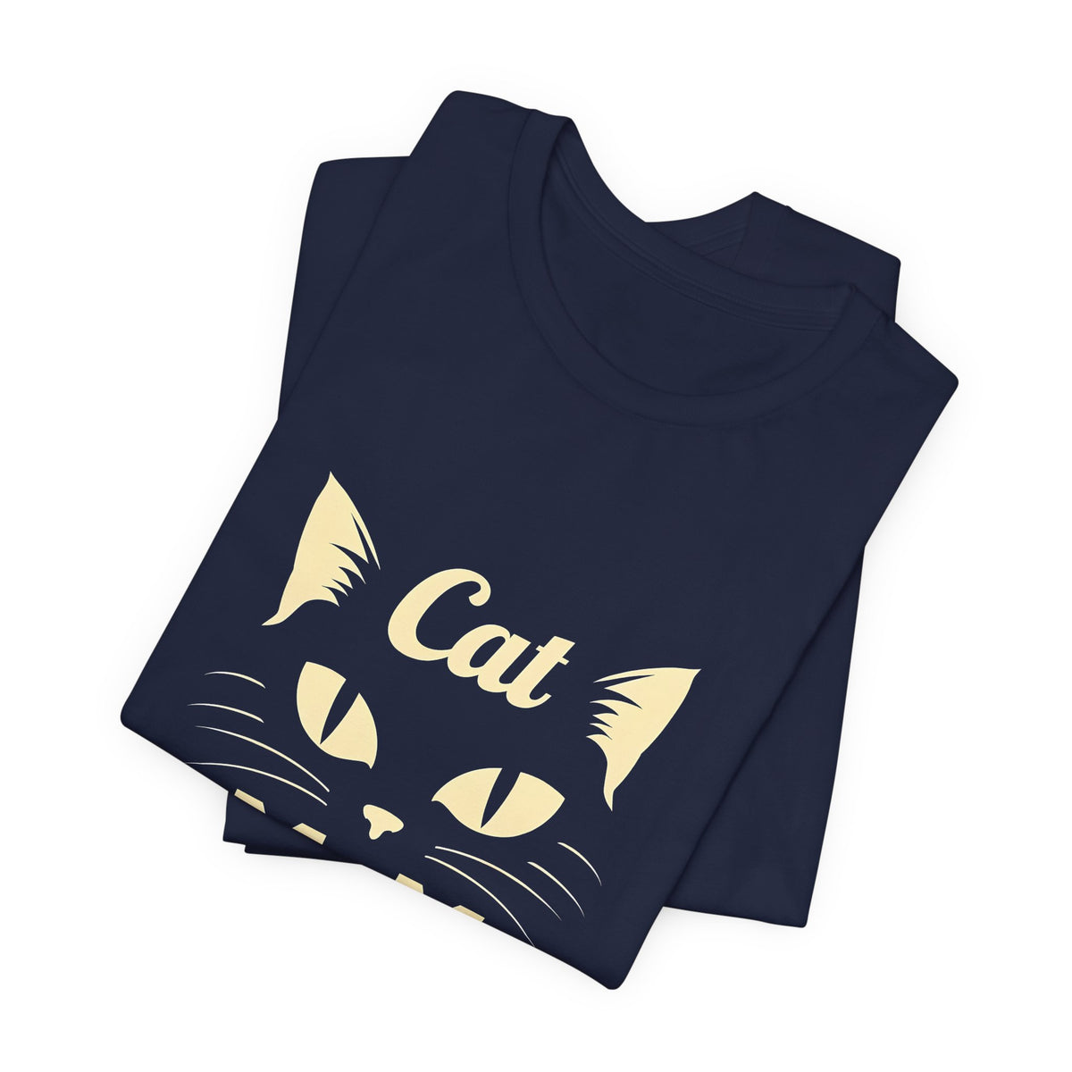 Cat Mom T-Shirt — Cute Cat Face Graphic Tee for Cat Lovers