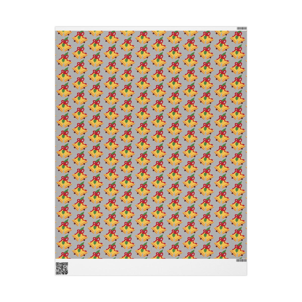 Holiday Bell Pattern Wrapping Paper — Festive Christmas Gift Wrap Roll