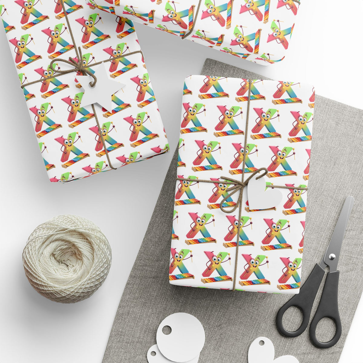 Colorful Character Wrapping Paper, Gift Wrap for Birthdays, Holidays, Celebrations, Fun Patterns, Party Supplies