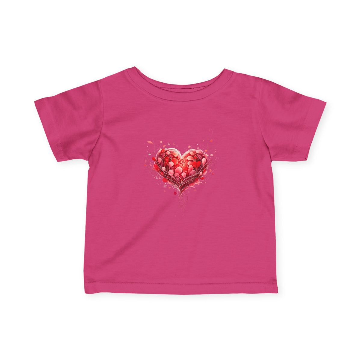 Infant Tee with Watercolor Heart – Baby Valentine Shirt