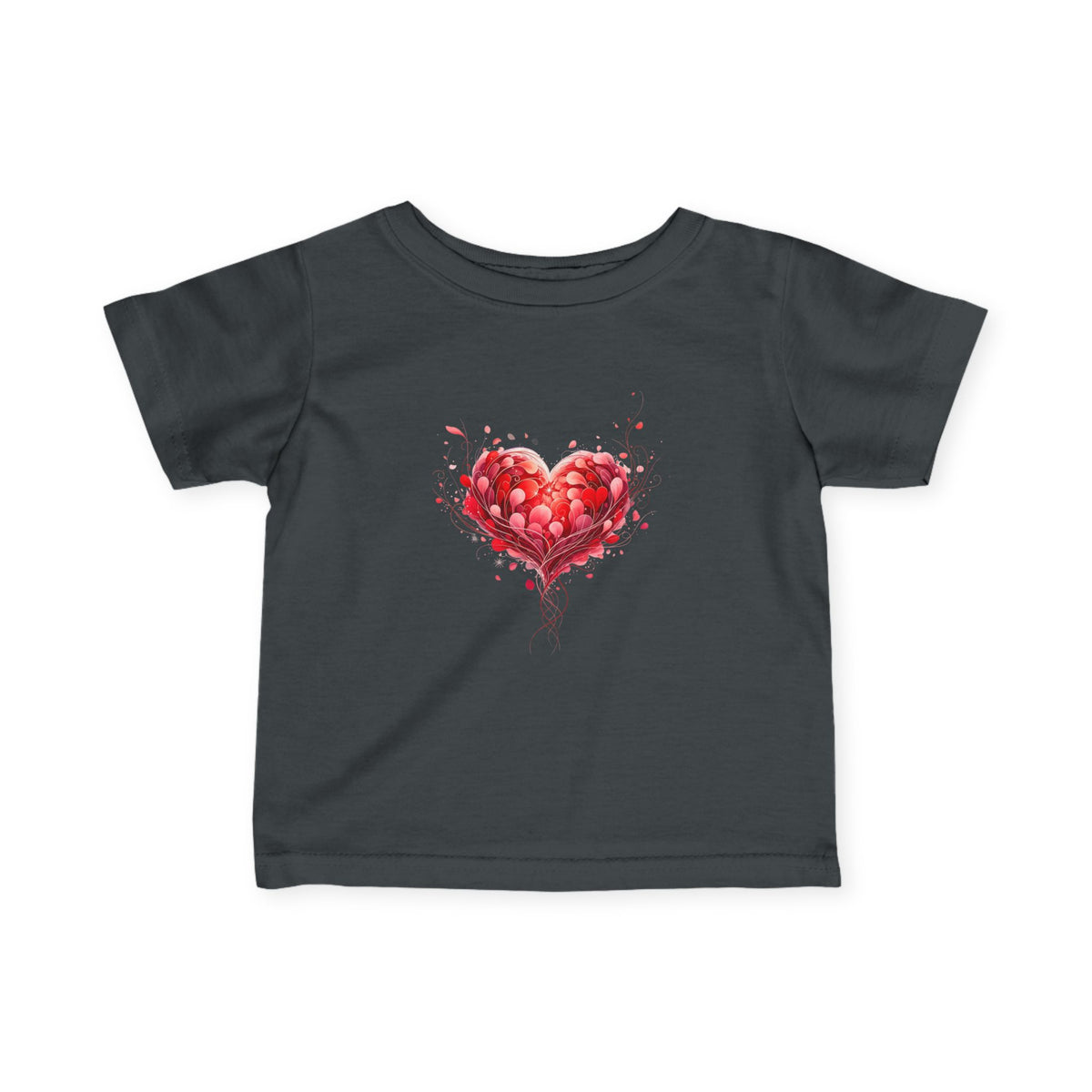 Infant Tee with Watercolor Heart – Baby Valentine Shirt