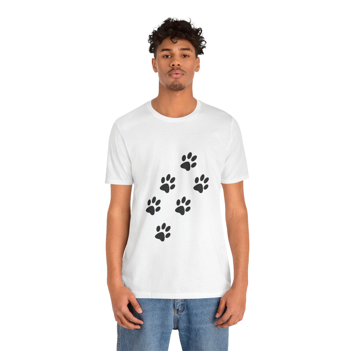 Paw Print Short Sleeve Tee | Unisex Animal Lover Shirt, Pet Owner Gift, Casual Wear, Gifts for Dog Lovers, Comfortable T-Shirt