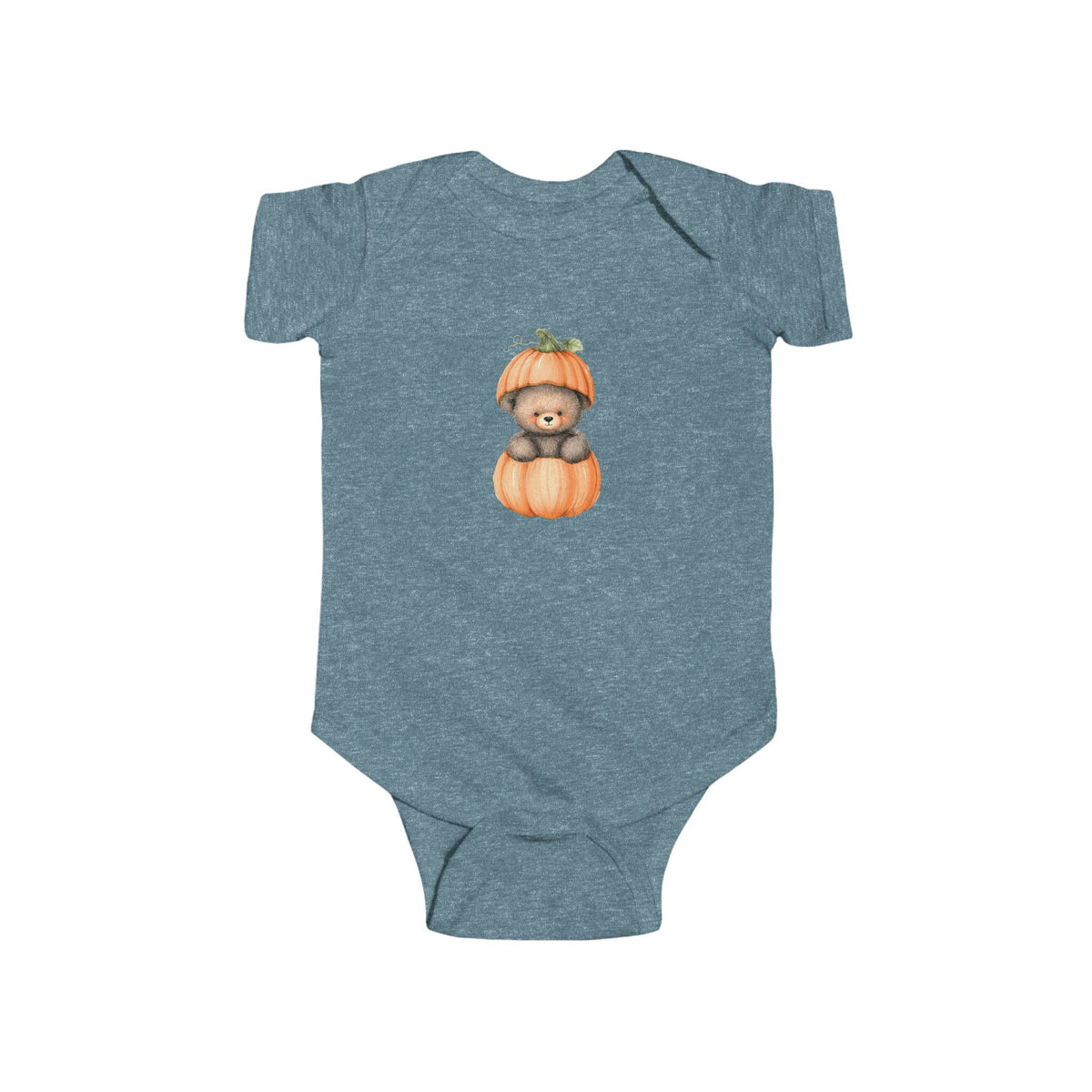 Pumpkin Bear Infant Bodysuit | Cute Baby Shower Gift, Fall Apparel, Halloween Outfit, Newborn Clothing, Cozy Baby Wear