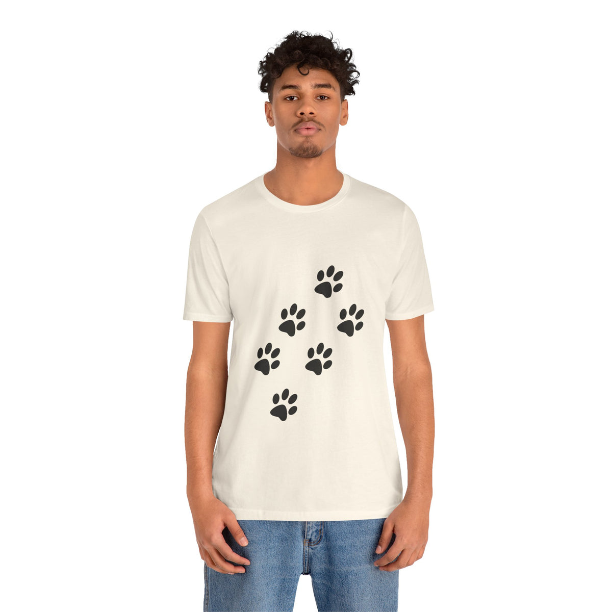 Paw Print Short Sleeve Tee | Unisex Animal Lover Shirt, Pet Owner Gift, Casual Wear, Gifts for Dog Lovers, Comfortable T-Shirt