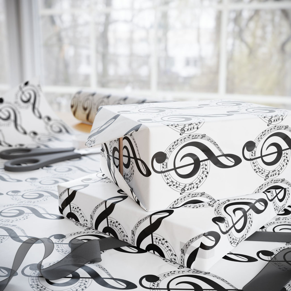 Musical Notes Wrapping Paper Perfect for Music Lovers