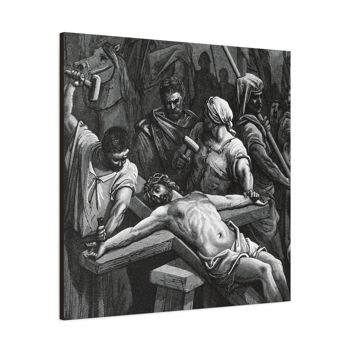 Crucifixion Art Matte Canvas Print – Stretched Religious Wall Decor