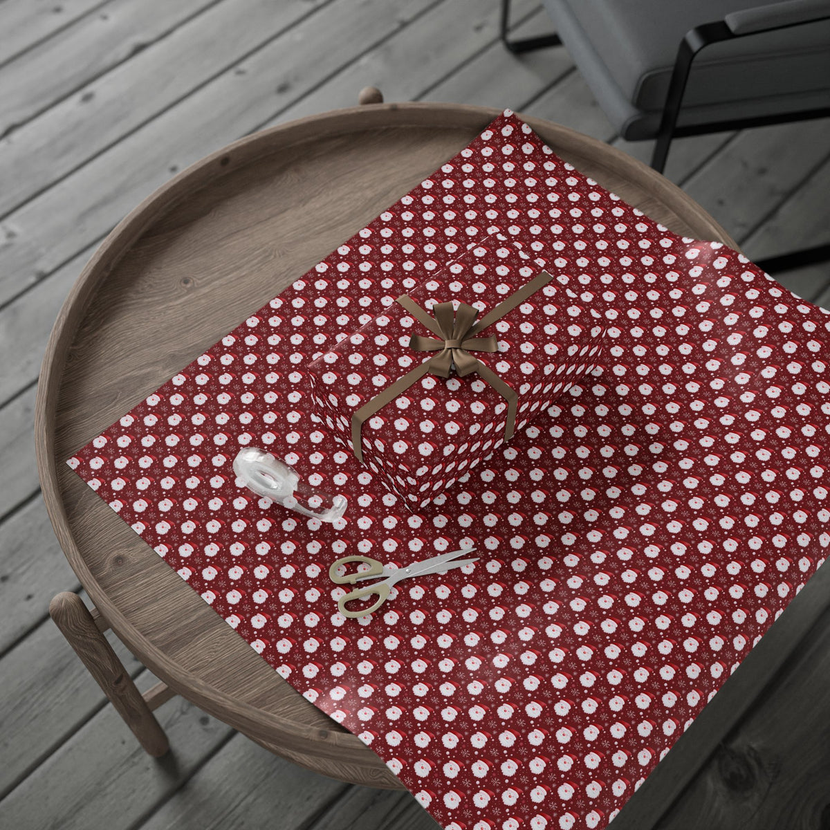 Festive Christmas Wrapping Paper, Holiday Gift Wrap for Presents, Red Snowman Design, Winter Celebrations, Eco-Friendly