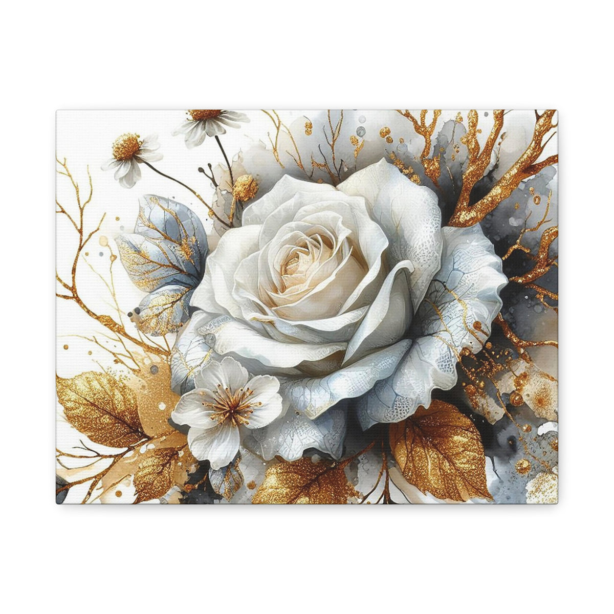Matte Canvas, Stretched, 1.25" - Gold and Black