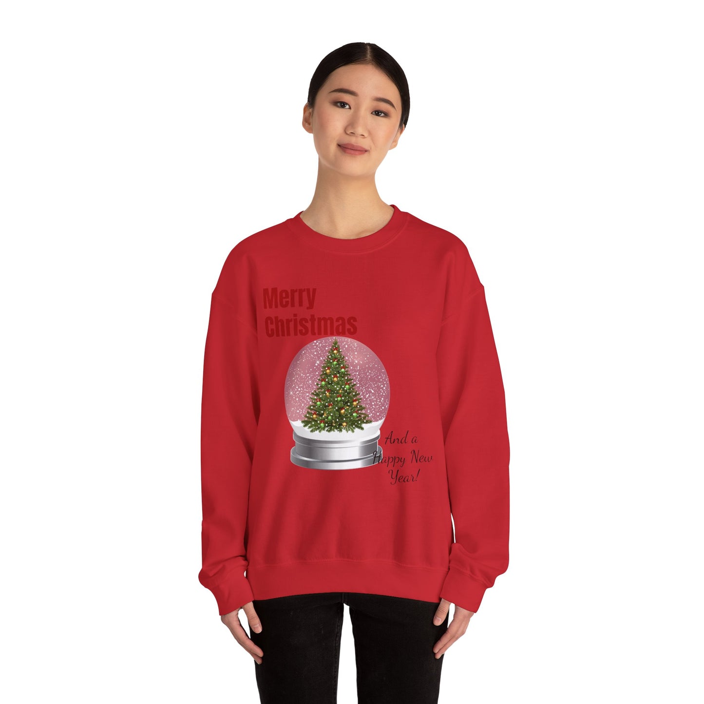 Christmas Snow Globe Sweatshirt – "Merry Christmas" Holiday Crewneck