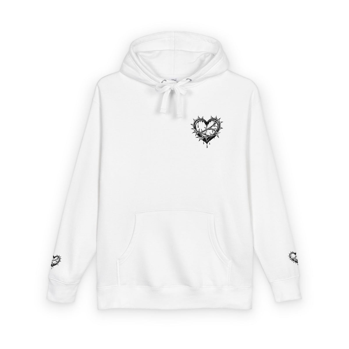 Heartfelt Unisex Fleece Hoodie, Cozy Gift, Casual Wear, Valentine's Day, Romantic Style