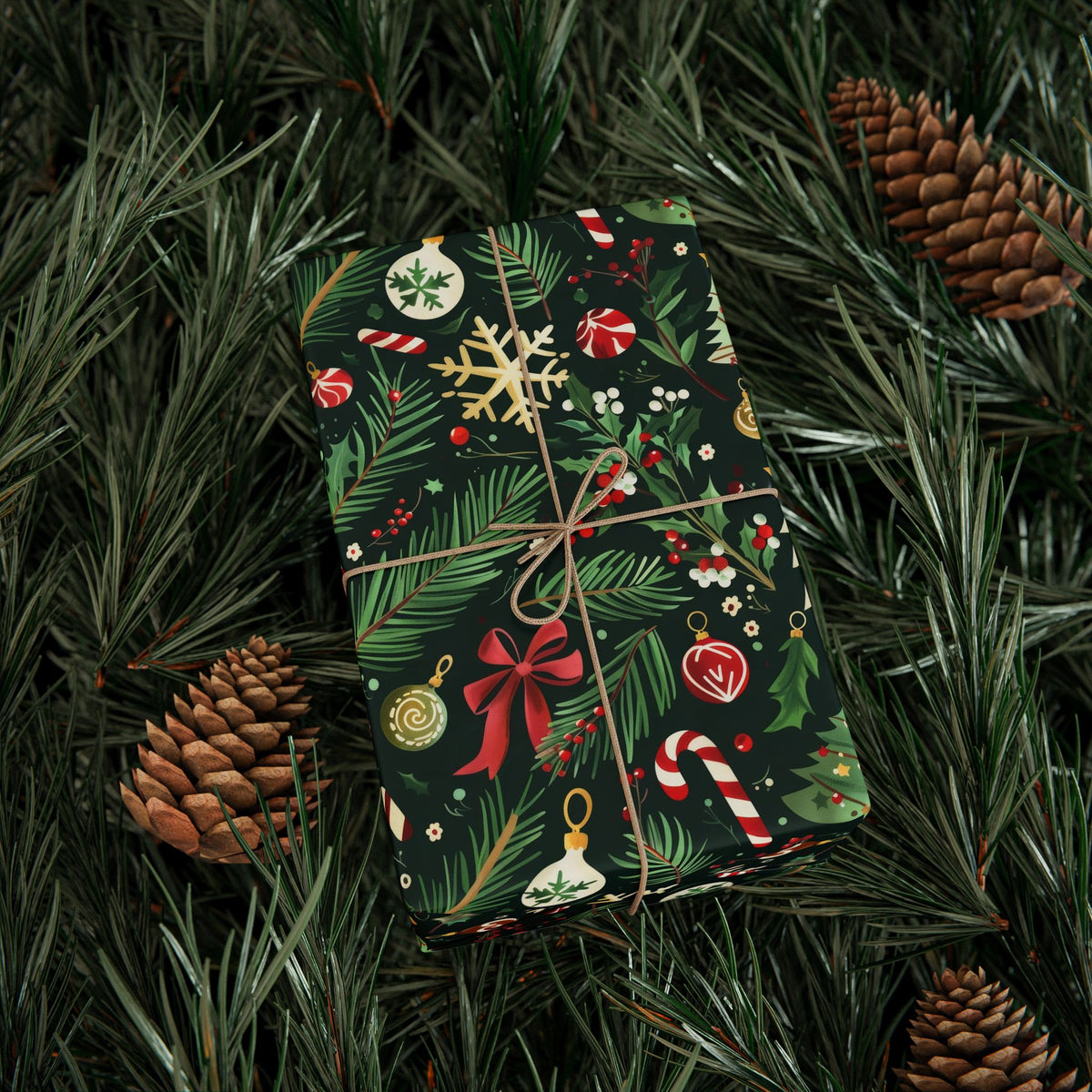 Festive Holiday Wrapping Paper, Christmas Gift Wrap, Eco-Friendly Wrapping, Seasonal Decoration, Unique Gift Presentation
