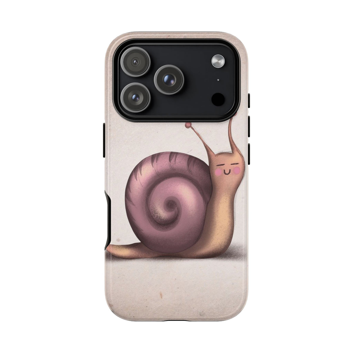 Cute Snail Phone Case — Pink Heart Cartoon Protective iPhone Cover